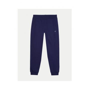 Pantaloni barbati - 303822798 - Albastru inchis - Bumbac