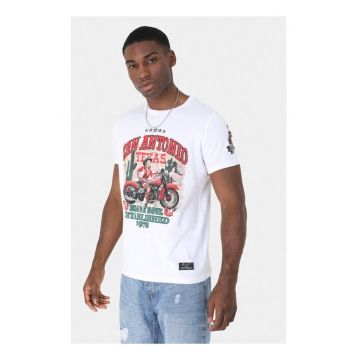 Tricou barbati - 76699 - Bumbac - Alb