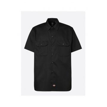 Chemisa neagra pentru barbati cu maneci scurte Work Shirt SS REC Black