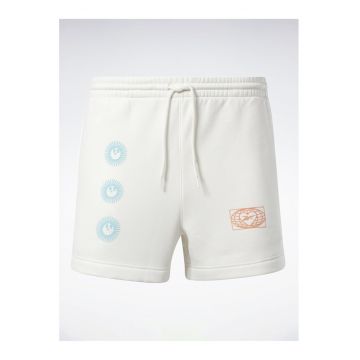 Pantaloni scurti unisex - Bumbac/Poliester - Alb