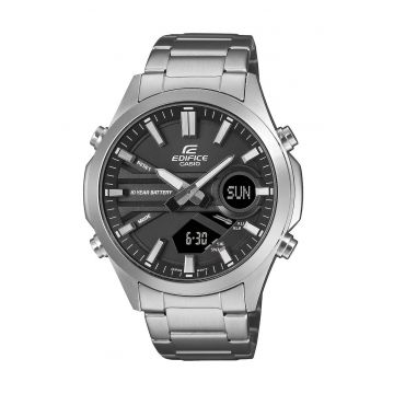 Ceas barbatesc Edifice EFV-C120D - mecanism quartz - data - cronograf - argintiu - 10 atm