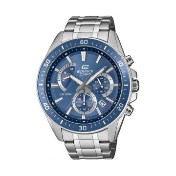 Ceas EDIFICE Classic Chronograph EFR-552D-2AVUEF - Quartz - cronograf - rezistent la apa 10 ATM - albastru - bratara otel inoxidabil