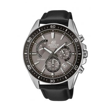 Ceas EDIFICE Classic Chronograph - Quartz - cronograf - maro - curea piele - 10 ATM