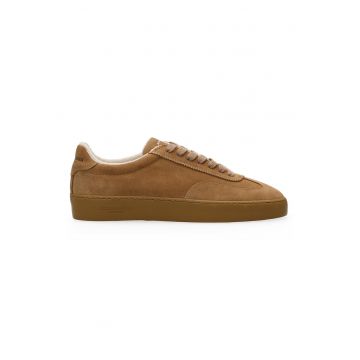 Pantofi sport low-cut de piele intoarsa