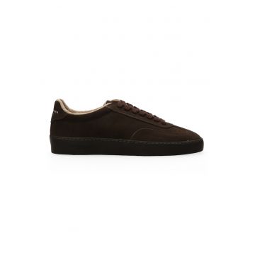 Pantofi sport low-cut de piele intoarsa