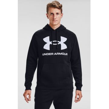 Hanorac din fleece cu imprimeu logo si maneci raglan - pentru fitness Rival