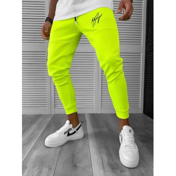 Pantaloni de trening neon silon conici 12378 37-3