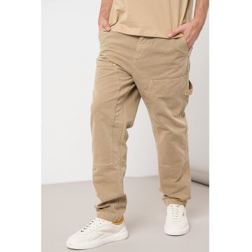 Pantaloni relaxed fit cu talie medie