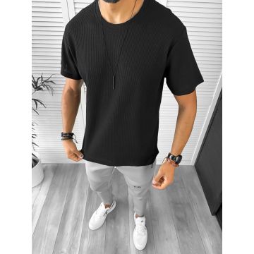 Tricou barbati slim fit negru 12954