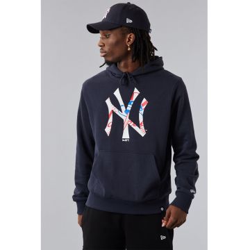 Hanorac cu logo dublu si buzunar kangaroo New York Yankees