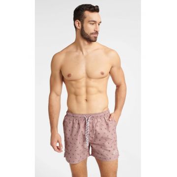 Pantaloni scurti de baie barbati - Poliamida - Roz