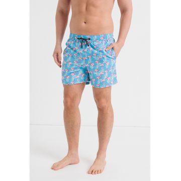 Pantaloni scurti de baie cu model grafic Fiji