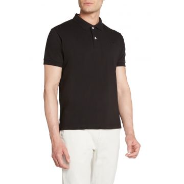 Tricou polo de bumbac cu logo brodat pe piept