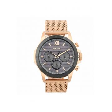 Ceas barbatesc model WWG400004M - bronz - gri - curea rose gold - mecanism quartz - rezistenta la apa 3 ATM