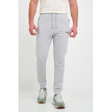 Pantaloni barbat sport cu buzunare cu fermoar - Gri