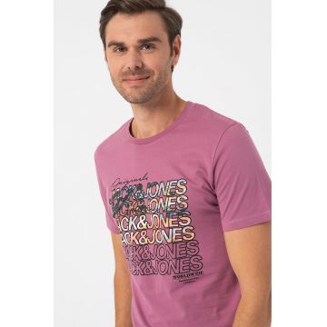 Tricou regular fit de bumbac cu imprimeu logo Swirl