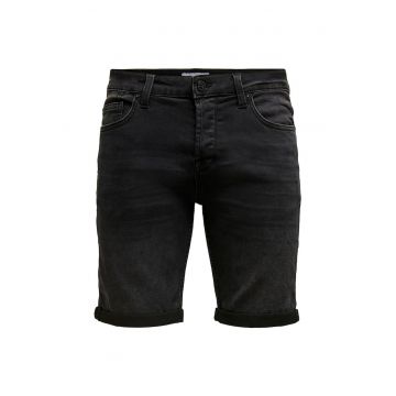 Pantaloni scurti slim fit din denim