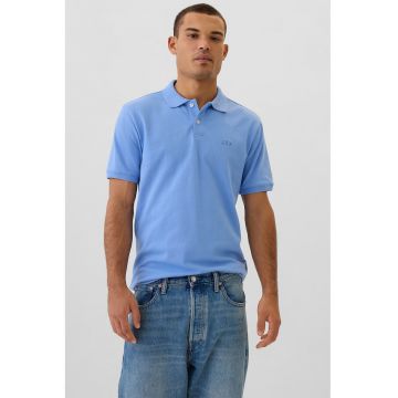 Tricou polo cu broderie logo discreta