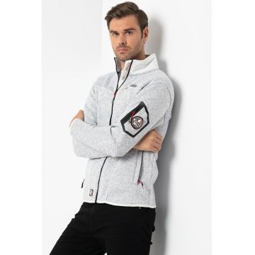 Bluza sport cu fermoar si logo