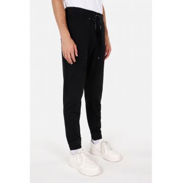 Pantaloni de bumbac cu snur in talie