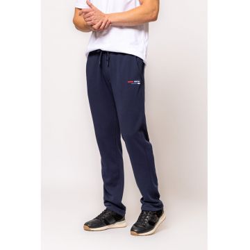 Pantaloni de trening din amestec de bumbac cu snur Zalen