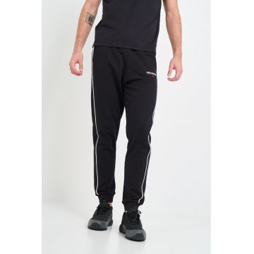 Pantaloni sport barbat cu logo - Negru -