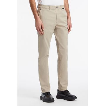 Pantaloni chino slim-fit din amestec de bumbac organic