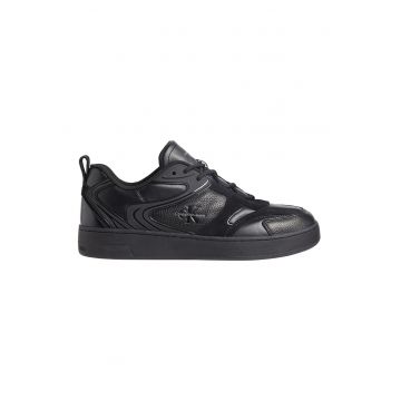 Pantofi sport low-cut de piele cu insertii de piele intoarsa