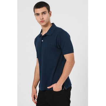 Tricou polo uni din bumbac