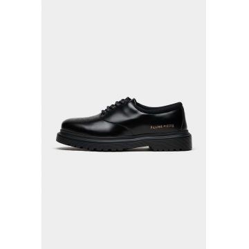 Filling Pieces pantofi de piele Derby Gowtu bărbați, culoarea negru, 74933921861