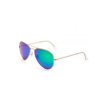 Ochelari de soare Aviator culoare Verde cu Gold