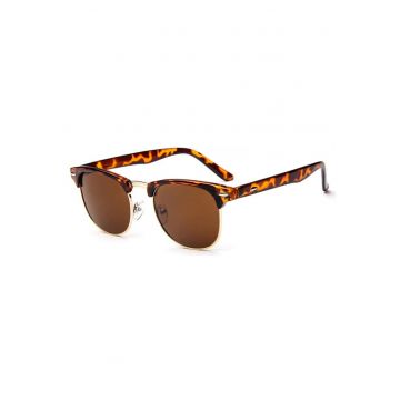 Ochelari de soare Clubmaster Retro Maro - Maro animal print