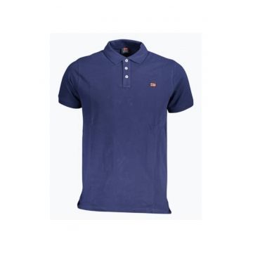 Tricou polo barbati cu logo - din bumbac - Bleumarin