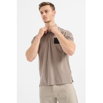 Tricou polo de bumbac cu logo