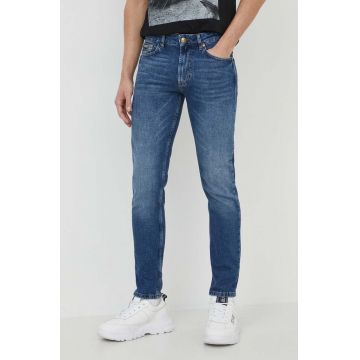 Versace Jeans Couture jeansi barbati, culoarea albastru marin