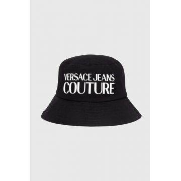 Versace Jeans Couture palarie din bumbac culoarea negru, bumbac, 76GAZK04 ZG268