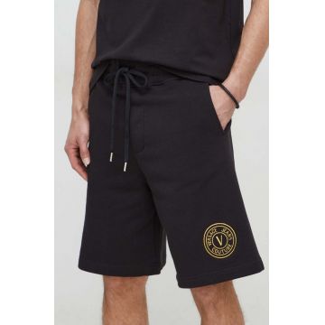 Versace Jeans Couture pantaloni scurti barbati, culoarea negru