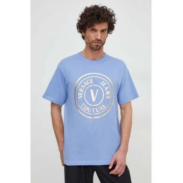 Versace Jeans Couture tricou din bumbac barbati, cu imprimeu