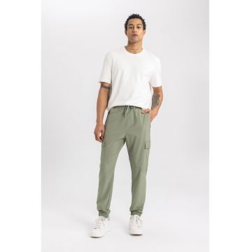 Pantaloni de trening regular fit cu model uni