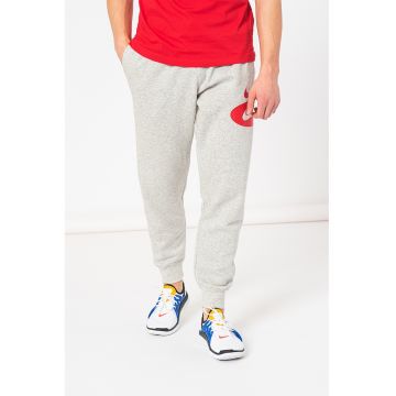 Pantaloni sport cu imprimeu logo contrastant