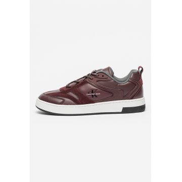 Pantofi sport low-cut de piele cu insertii de piele intoarsa