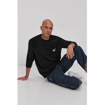 Tommy Jeans Pulover bărbați, culoarea negru