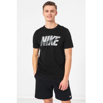 Tricou cu imprimeu logo - pentru fitness