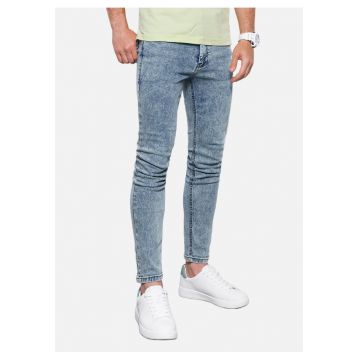 Blugi skinny cu aspect decolorat