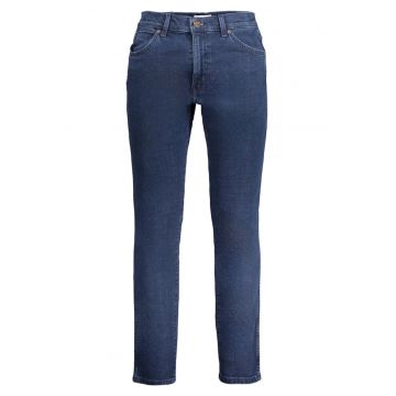 Jeans barbati Larston - cu talie medie si croiala Slim fit - Albastru inchis