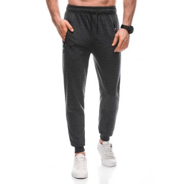 Pantaloni de trening din amestec de bumbac cu snur