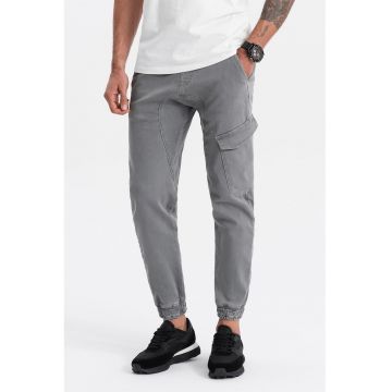 Pantaloni jogger cargo cu snur