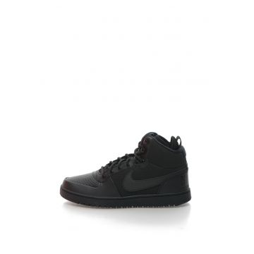 Pantofi sport mid-high de piele Court Borough - Negru