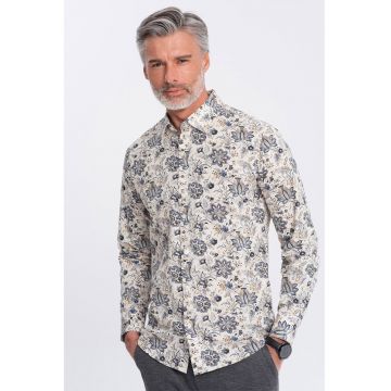 Camasa de bumbac cu model floral