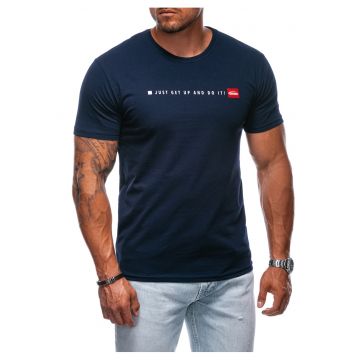 Tricou cu decolteu la baza gatului si imprimeu text